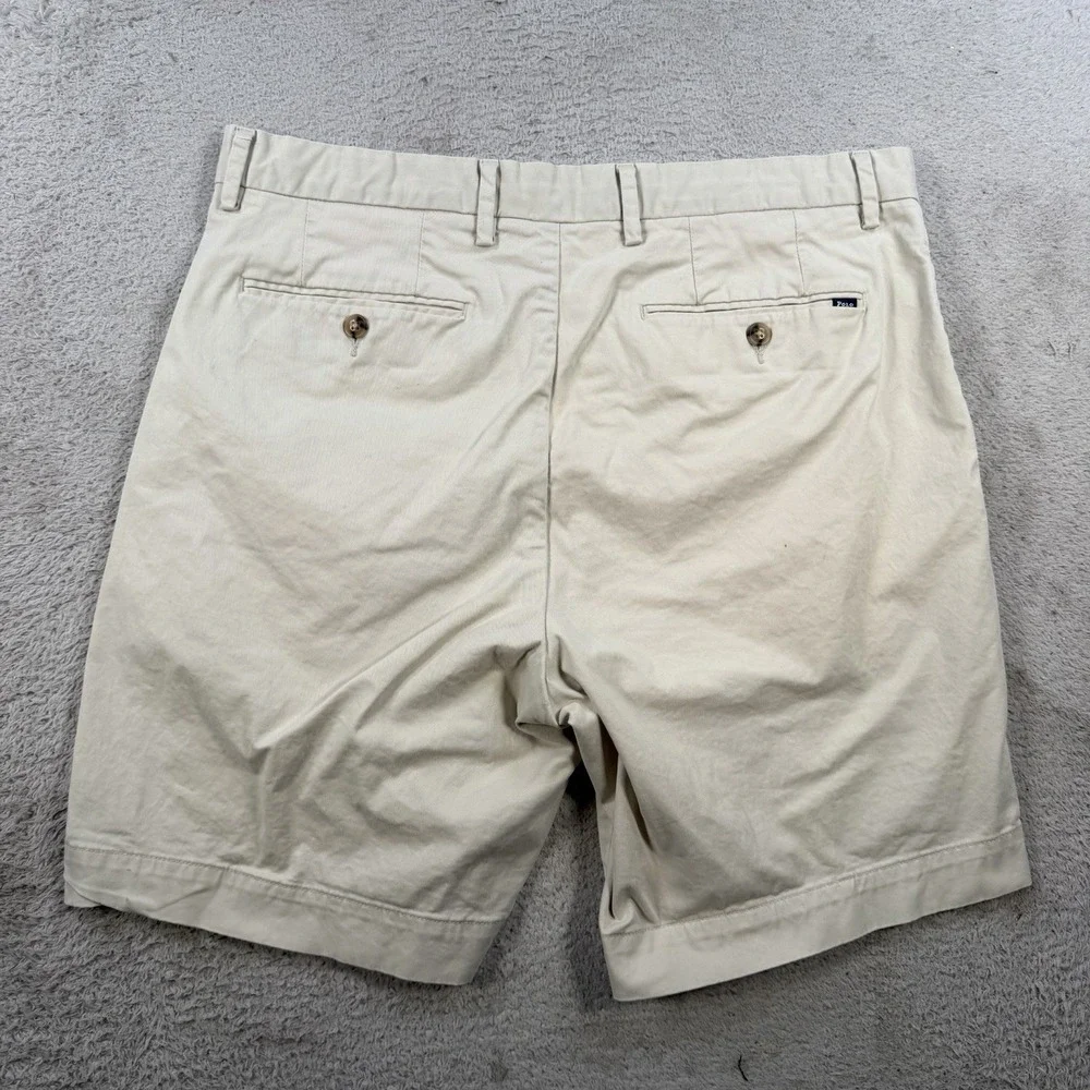 Polo Ralph Lauren Shorts Mens 34 Khaki Tan Cotton Stretch Classic Fit 8